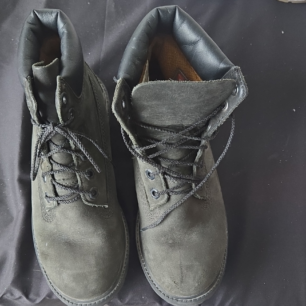 Kids Black Lace-Up Boots
